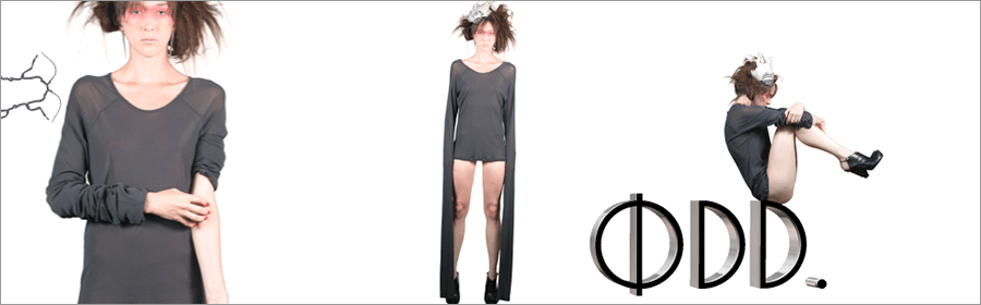 A wide animated fashion collage created for ODD
