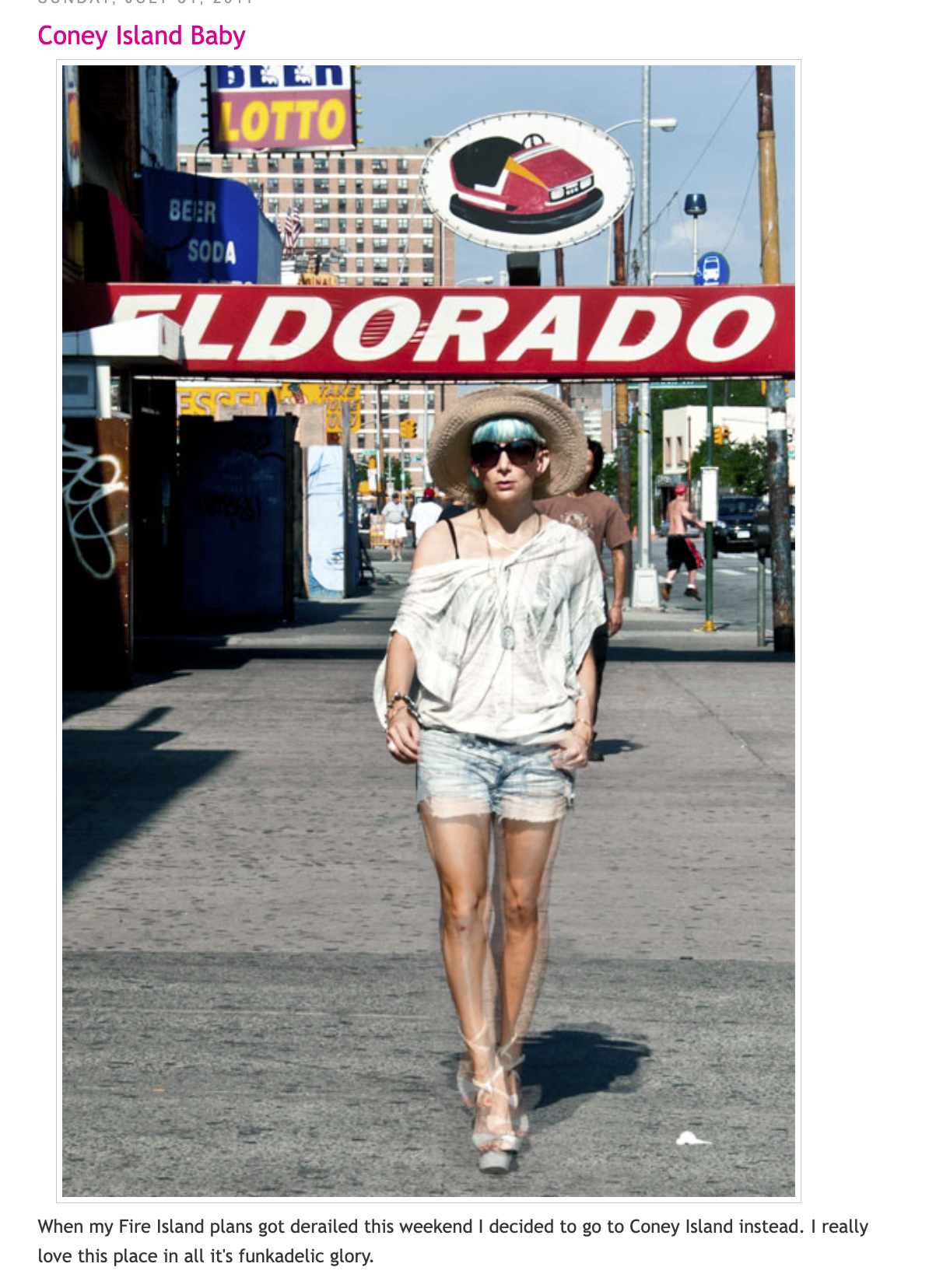 An original StyleDefined NYC street-style post photographed at Coney Island