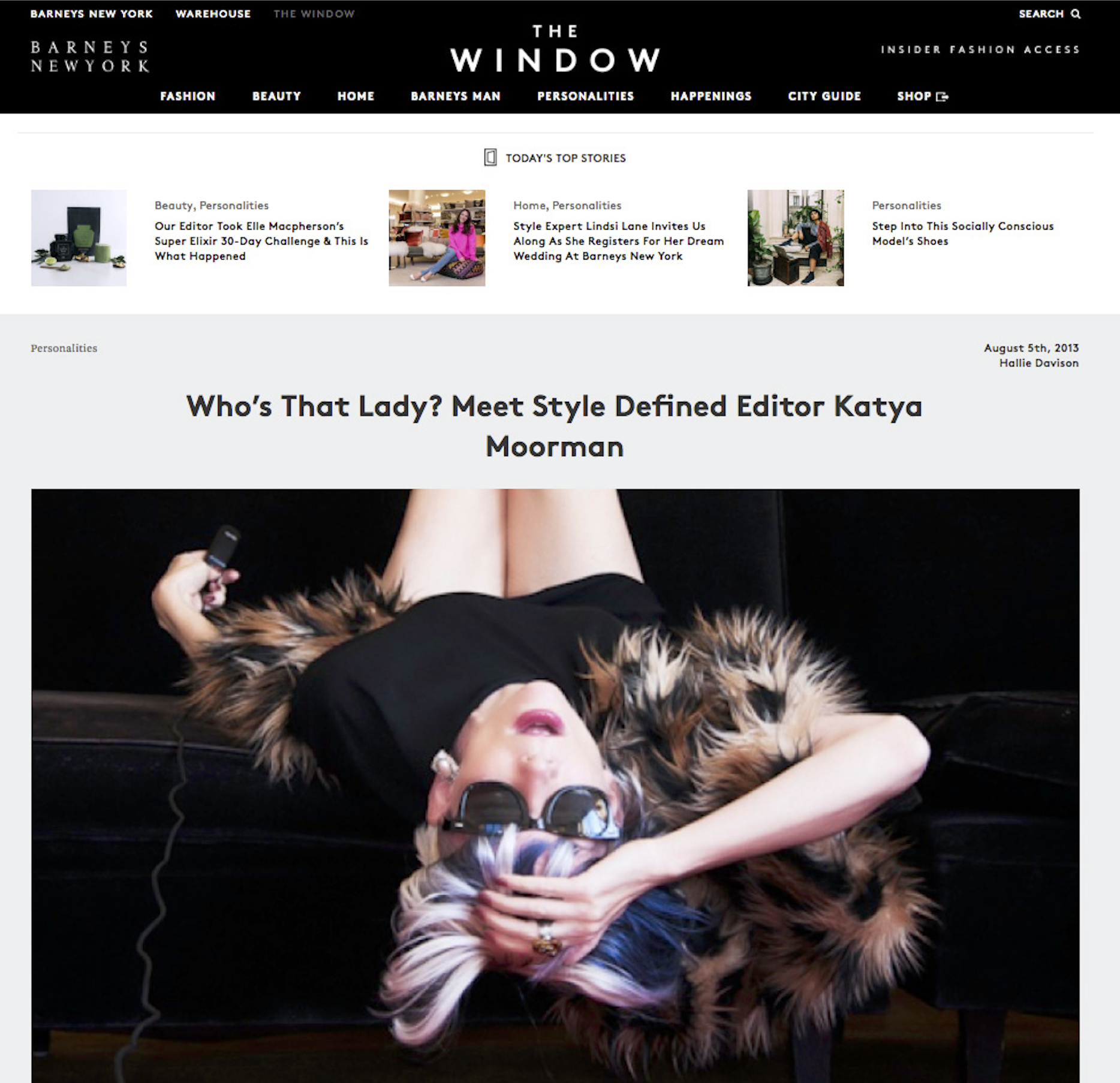 The Barneys New York profile Who’s That Lady? Meet Style Defined Editor Katya Moorman