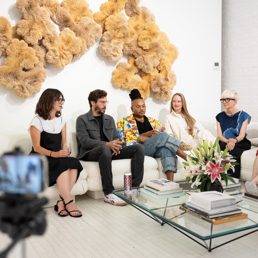Katya Moorman participating in a group conversation about fashion